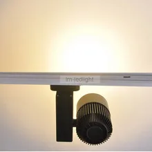 Затемняемый Светодиодный трек 20 Вт черный Точечный светильник Bridgelux теплый белый netural белый холодный белый cob светодиодный Трек 20 шт