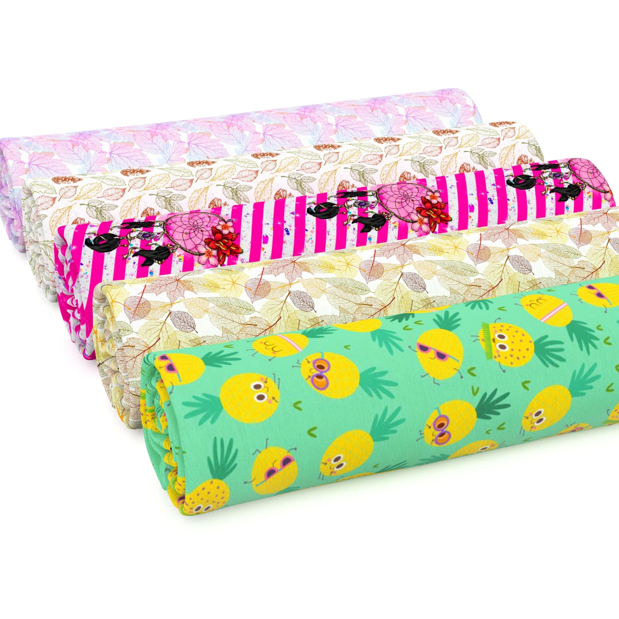 

David accessories 50*145cm pineapple leaves cat 100% Cotton Fabric for Tissue Kids home textile for Sewing Tilda Doll,c4542