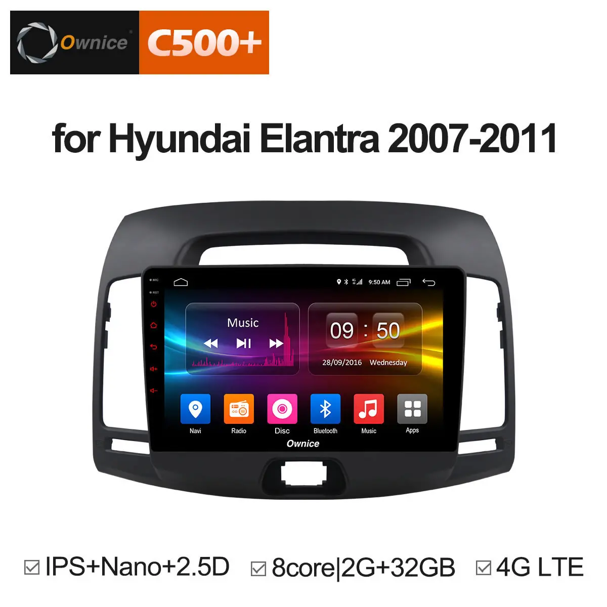 

Ownice K1 K2 K3 Android 9.0 car DVD player multimedia for Hyundai Elantra 2007 -2011 GPS navi bluetooth radio 8 core 4G LTE DVR