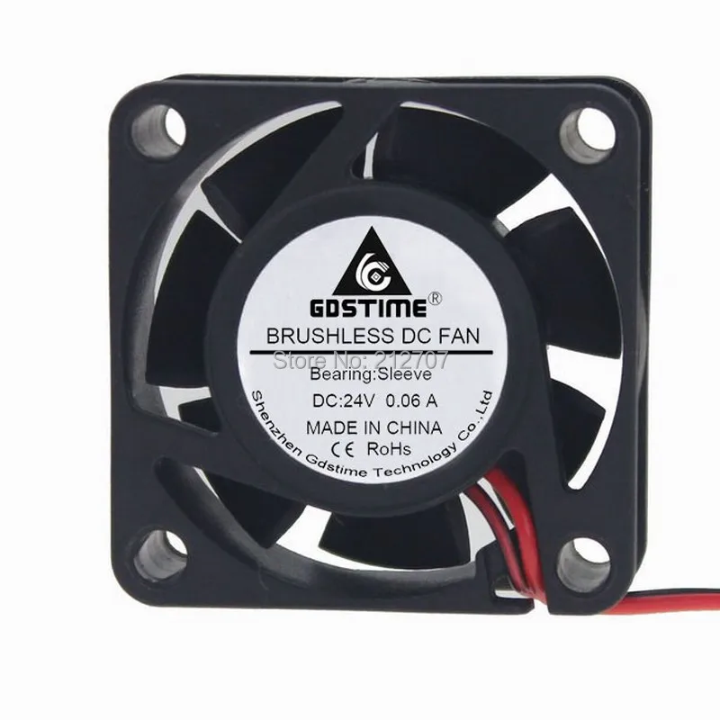 

Gdstime 10 PCS Cooler 40mm 2Pin 40x40x15mm 24V Brushless DC Cooling Fan