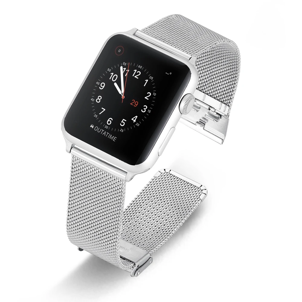 Для Apple Watch band 38/40 42/44 Apple Milanes ремешок из нержавеющей стали браслет iwatch металлический ремешок серии 1 2 3 4 5