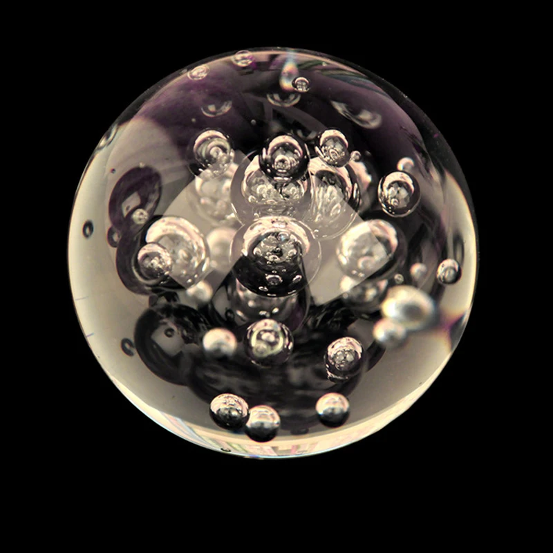 Небольшой Размеры хрустальный шар льда трещины мяч ручной работы Feng Shui фонтана воды аксессуар 2/3/4/5 см - Цвет: Bubble 5cm