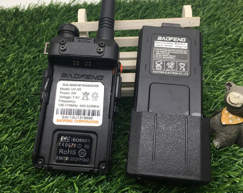 2 шт. двухсторонняя рация Baofeng UV-5R 3800 Аккумулятор для CB Ham радиостанции uv 5r VOX Comunicador портативные радионаборы