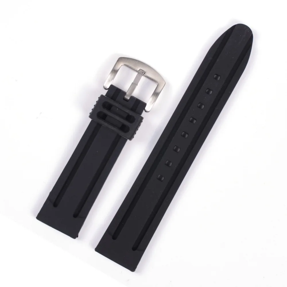 

Special Design Rubber Watchband Silicone Soft Watch Band18 20 22 24 Stainless Steel Buckle Silicone Watchband More Colors