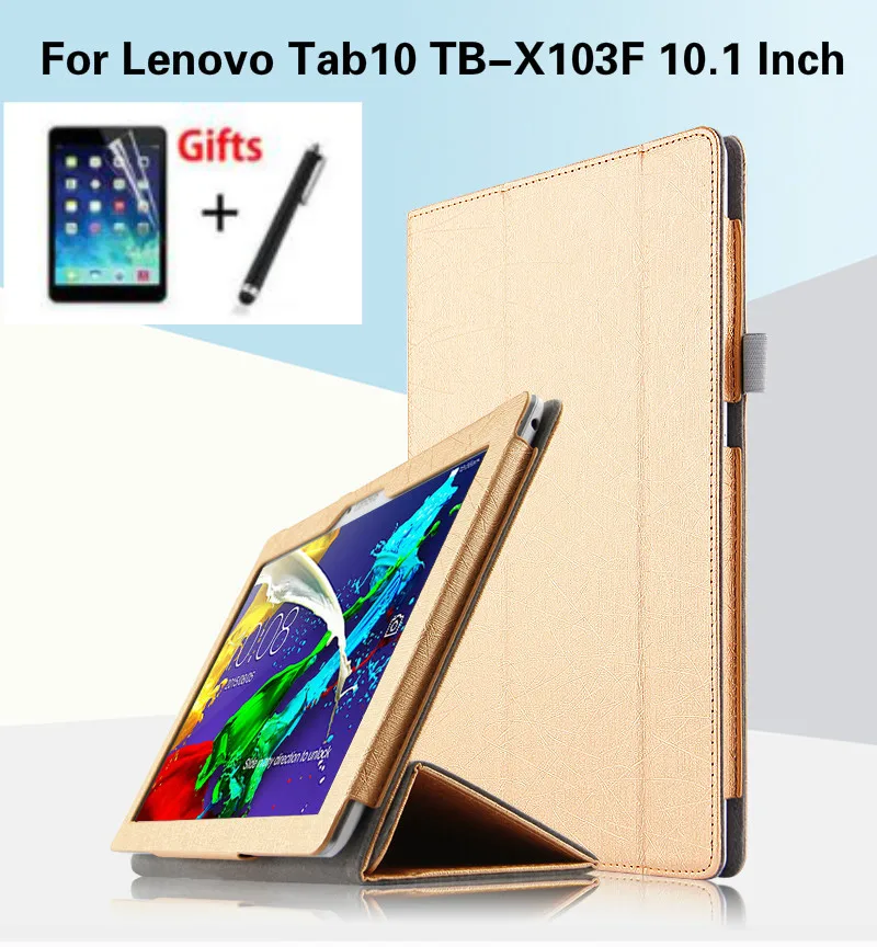 

Magnet Case for Lenovo Tab 10 Tab10 TB-X103F 10.1 Inch Tablet Cases 3-folding Filp Stand PU Leather Funda Case Protective Cover