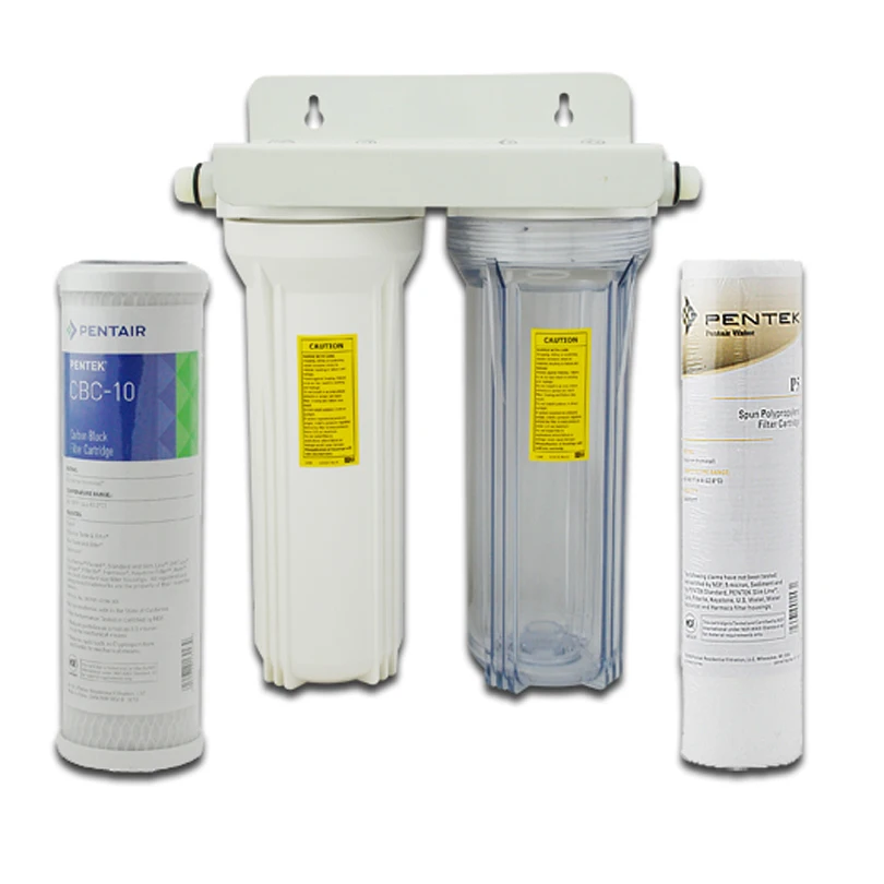 

2 Stages Water Filter Systems 1/2" Port with PP Sediment and Activated Carbon