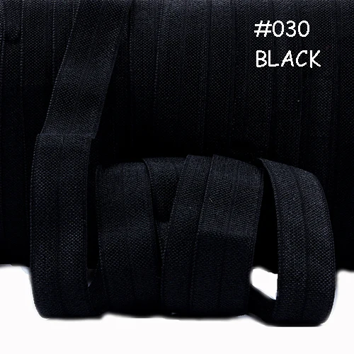 

Black Fold over elastic in #030,free shipping solid fold over elastic ribbon hairband 100yards 15mm 5/8inch