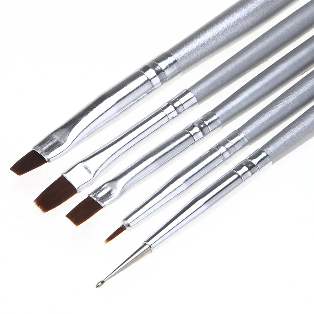 2016 New Arrival 5pcs 1set UV Gel Acrylic font b Nail b font Art Brush Set