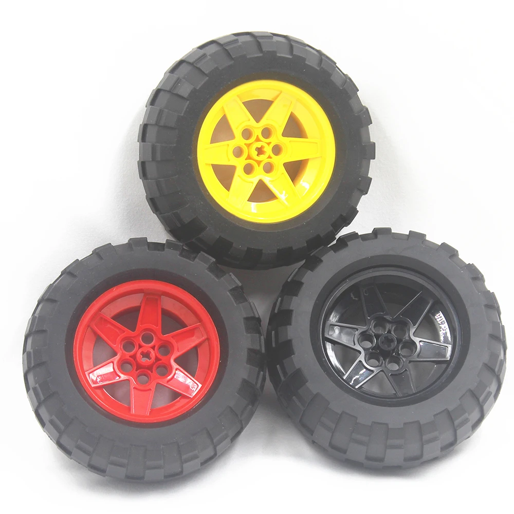 MOC Technic Parts 1pcs TYRE BALOON WIDE DIA94,8 X 44 & RIM DIA 56 X 34 compatible with lego for kids boys toy