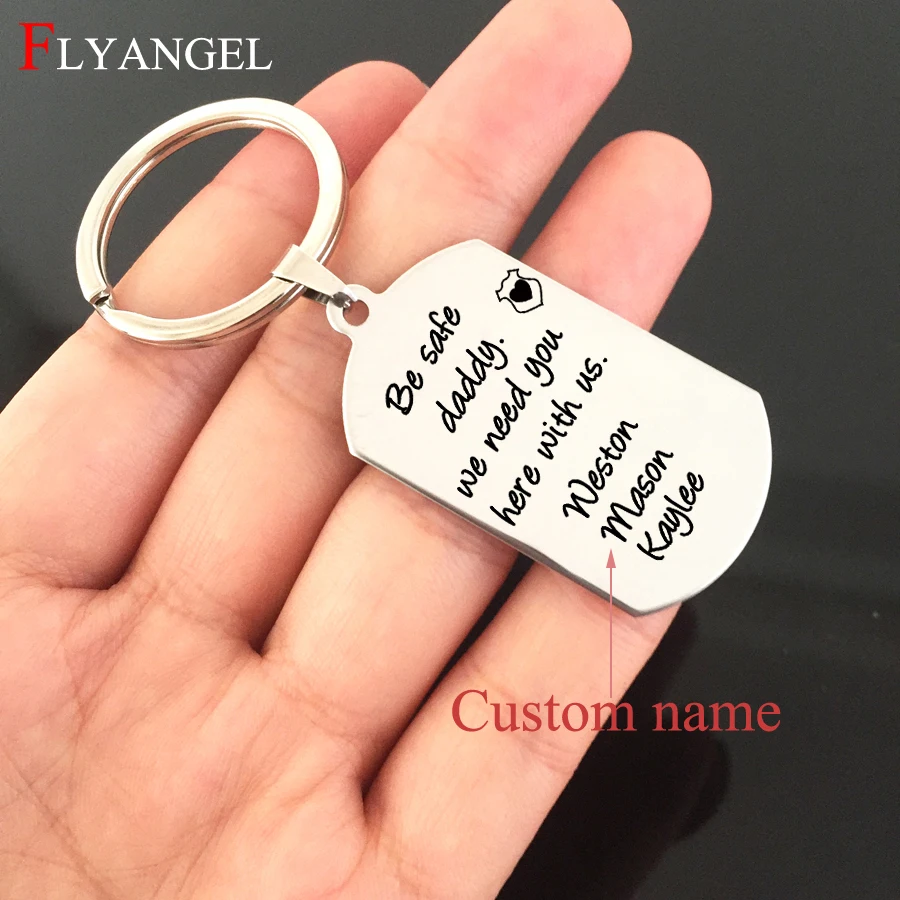 Персонализированные Имя Brother Sister Dog Tag полицейский значок брелок для отца с