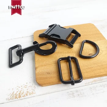 

50sets/lot (metal buckle+adjust buckle+D ring+metal dog clasp/set) environmental black 30mm DIY dog collar accessory Zinc Alloy