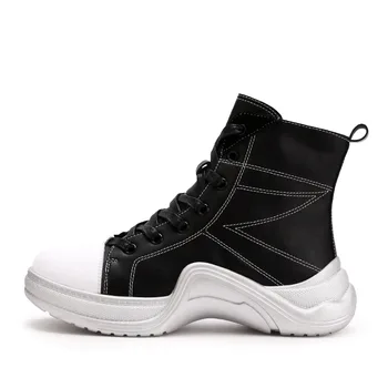 

New brand lace-up sports shoes boots children's leather ladies casual shoes high-top boots flat shoes ladies Archlight sneakers