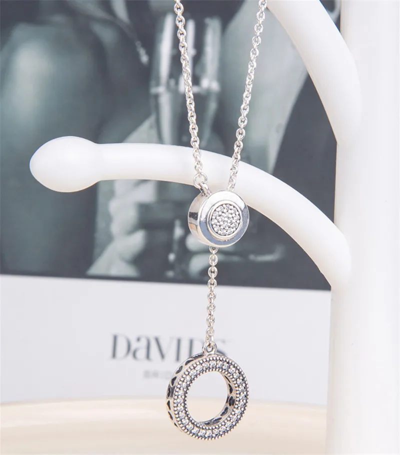 TIFF Пан S925 серебряное ожерелье, классический логотип, простой и стильный уникальный дамы ювелирные изделия Бесплатная доставка