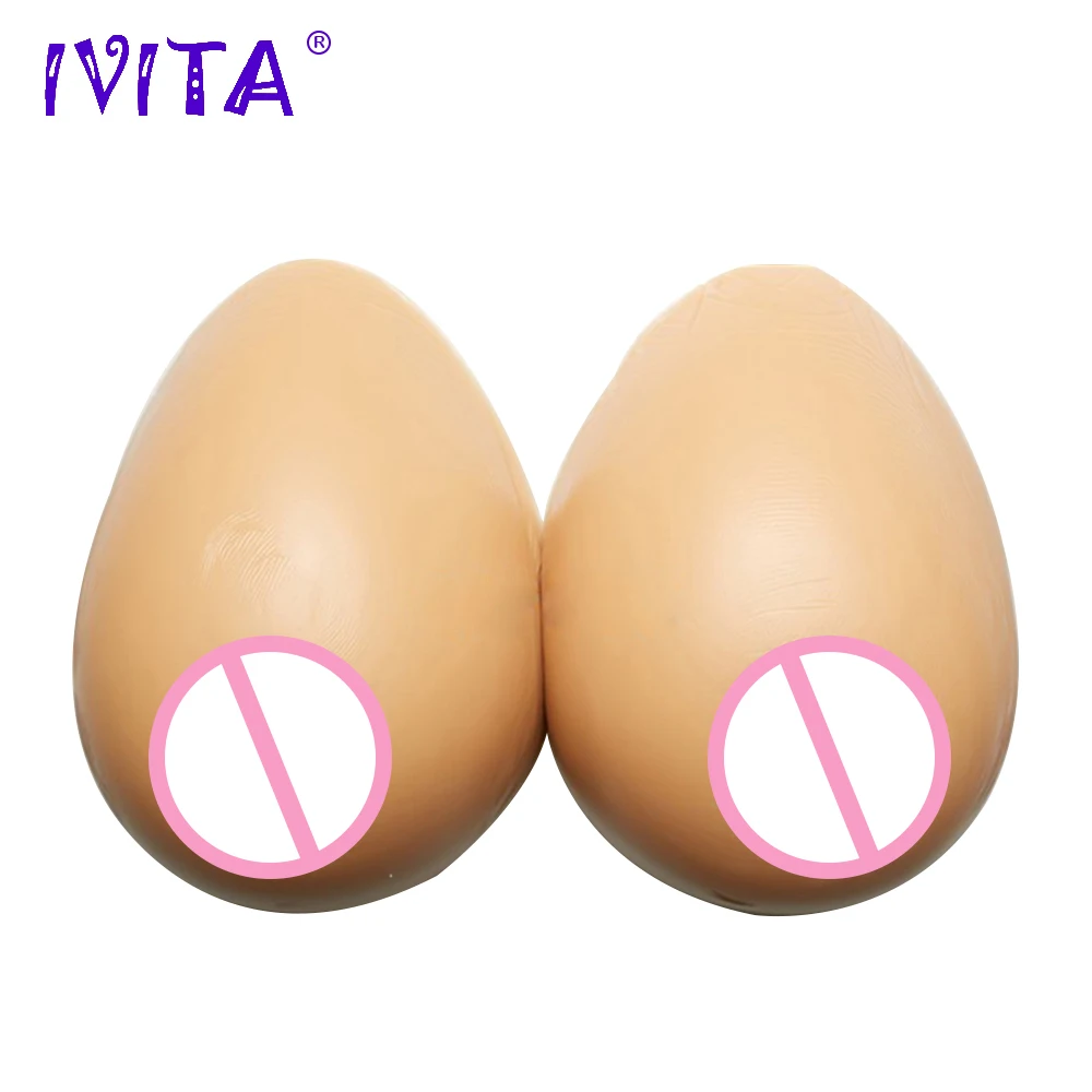 

IVITA 1600g/Pair Fake Boobs Silicone Breast Forms Artificial For Crossdressers Drag Queen Transsexual Transvestite Mastectomy