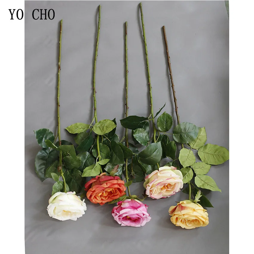 roses artificial flower fake flower silk peonies  (7)