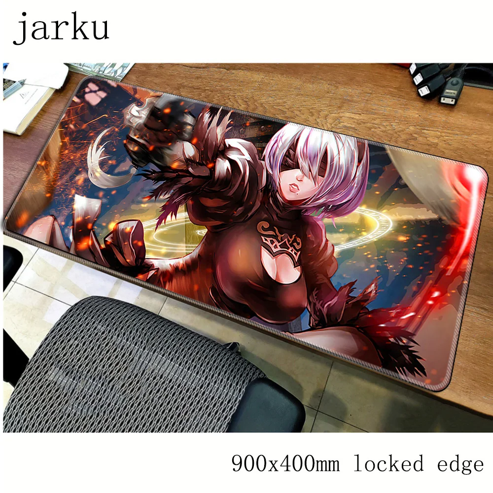 nier automata mousepad gamer 900x400X3MM gaming mouse pad large HD pattern notebook pc accessories laptop padmouse ergonomic mat