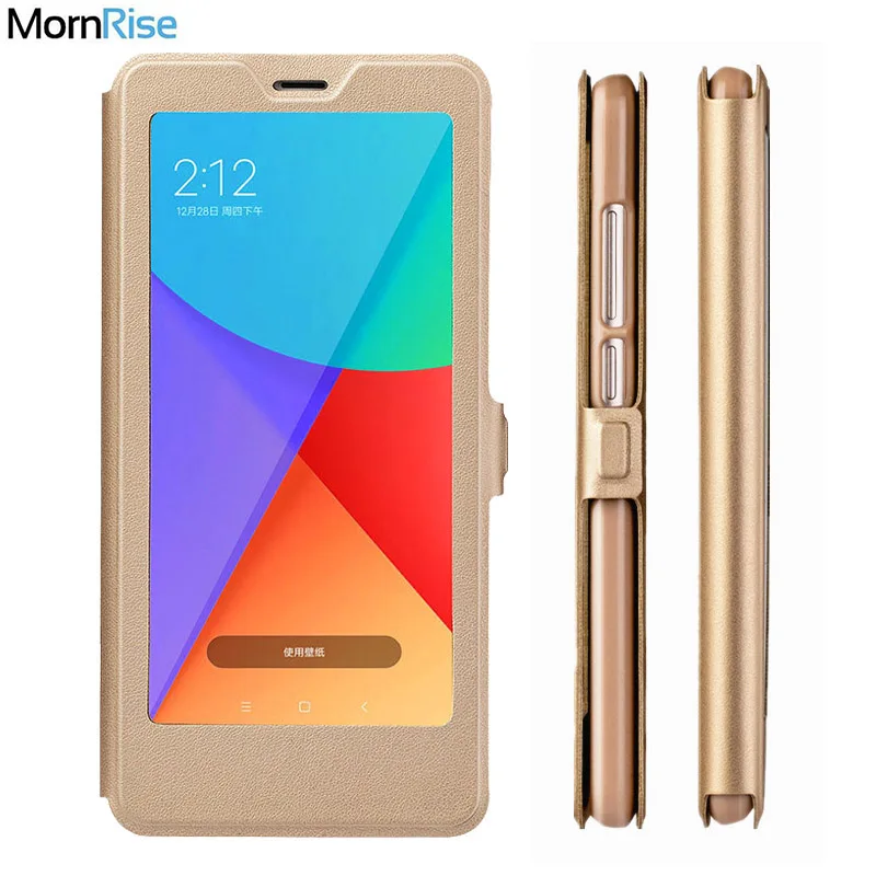

Luxury PU Leather Smart Flip Cover For Xiaomi Redmi Note 5 Case Stand Magnet Window Views For Xiami MI Redmi 6 Pro Note 6 Cases