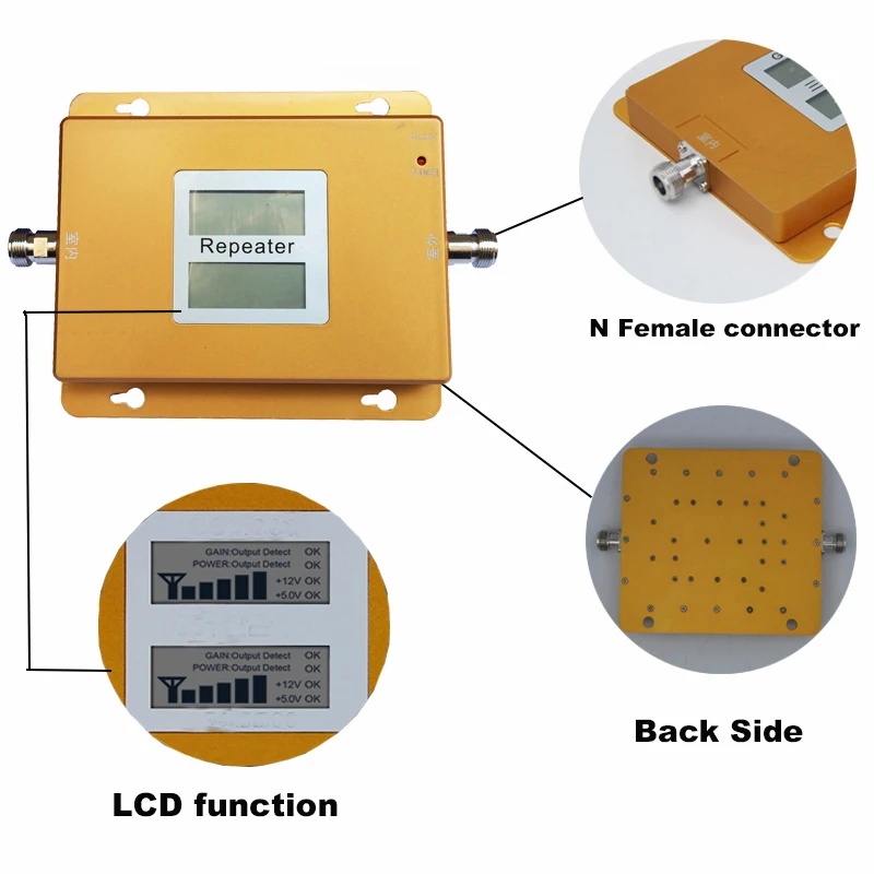 GSM 900 4G LTE 1800 (FDD Band 3) Dual Band Repeater LCD Display 70dB Gain GSM 900mhz DCS 1800mhz Cellular Mobile Signal Booster (3)