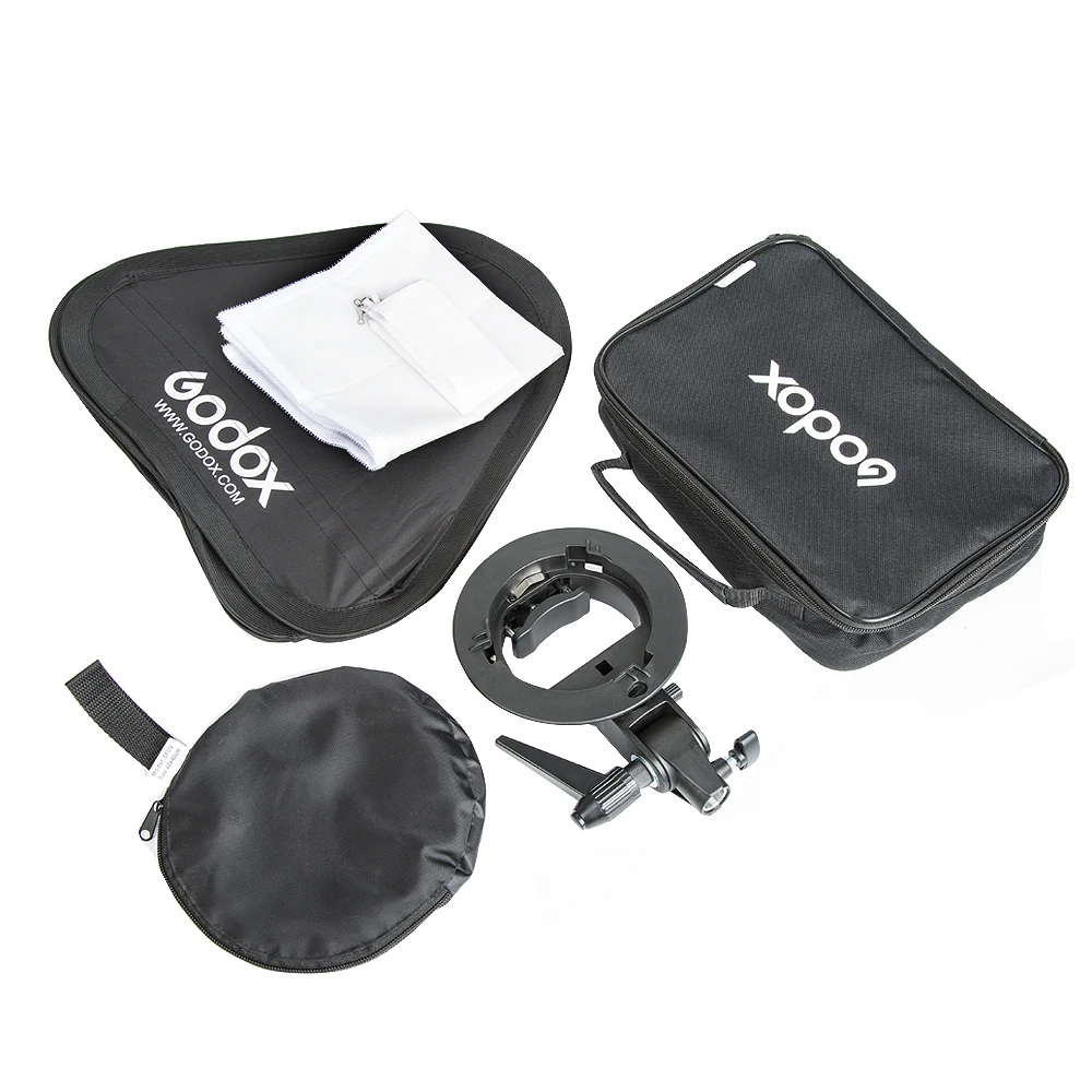 Удобный софтбокс Godox Speedlite 40*40 см 15 7 дюйма с S образным кронштейном Bowens сумкой для