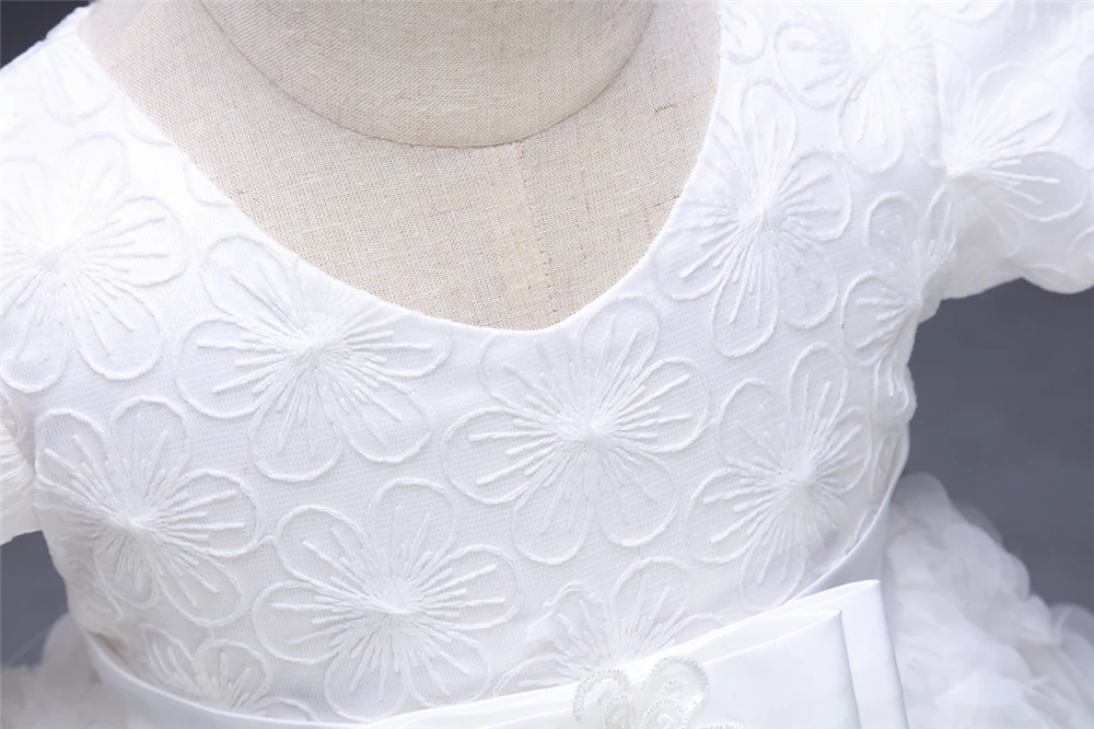 White Baby Dresses Girl Newborn 1st Year Birthday Infant Outfit Cute Princess Party Wedding Christening Dress Gown For Baby Girl (5)