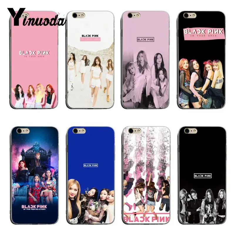 

Yinuoda BLACK PINK BLACKPINK k-pop kpop soft tpu phone case cover For iPhone 6plus 6s 7plus 8plus X XS XR Coque Shell