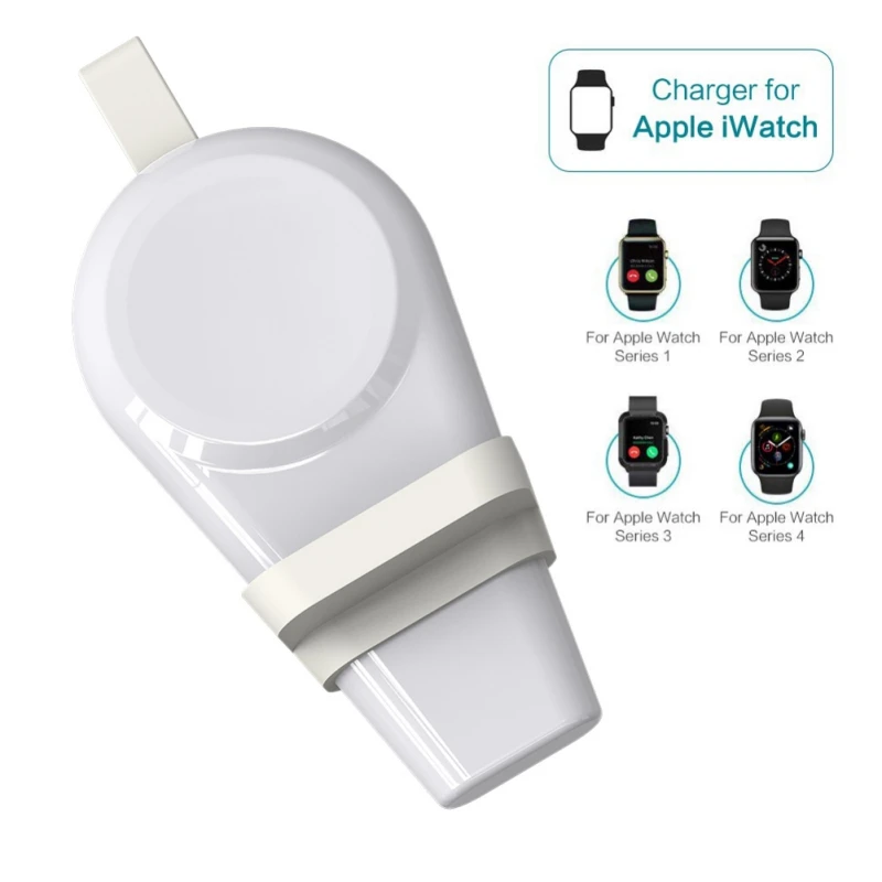 Беспроводное зарядное устройство для Apple Watch 4 портативное USB серии 3 2 1 MFi