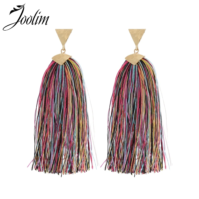 

Joolim High Quality Colorful Fabric Tassel Earring Ethnic Drop Earring for Women