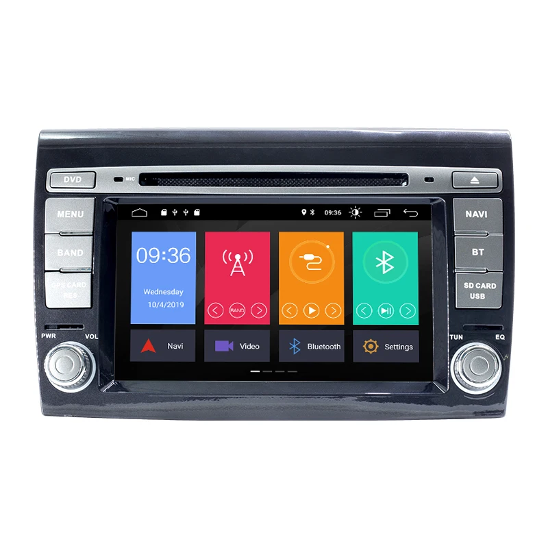 Perfect Xonrich 2 Din Android 9.0 Car Multimedia player For Fiat/Bravo 2007 2008 2009 2010 2011 2012 DVD Automotivo GPS Radio 2 GB RAM 2