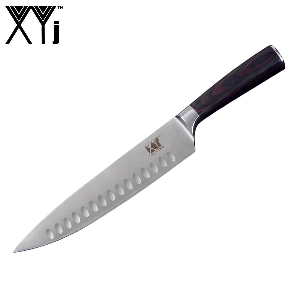XYj Brand Sharp Cooking Tools Color Wood Handle Kitchen Knife 8" Chef