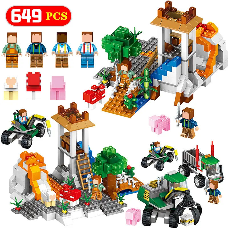

My World Series Compatible LegoINGLY Minecraft Kola Volcano Action Figures Children's Educational Toy