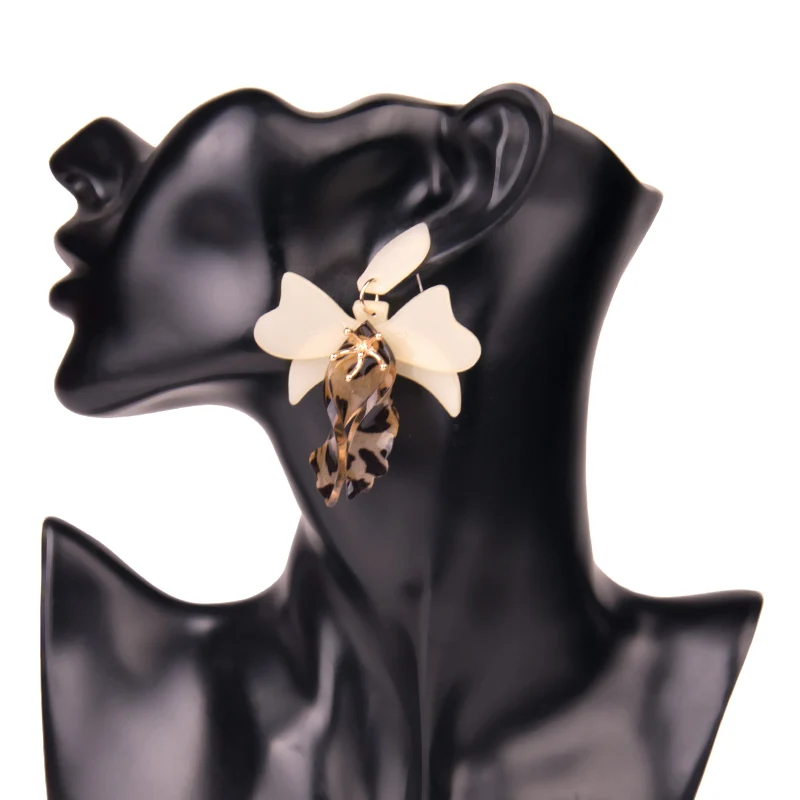 GuanLong Trendy Long Acrylic Acetic Flower Drop Earring for Women Fashion Jewelry Big Resin Metal Dangle Earrings 2019 Brincos (5)