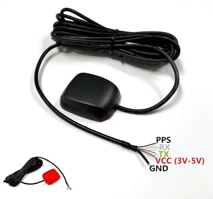 

5-контактный разъем UART TTL для самостоятельной сборки, антенный модуль PPS GPS GNSS GLONASS, приемник с магнитным дном, водонепроницаемый IP67 1 Гц 9600