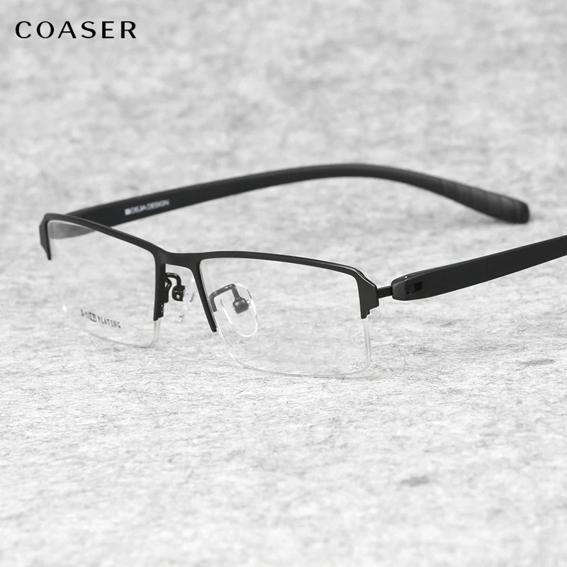New Big Model men reading Glasses Transparent Spectacle Ultraligh Metal myopia glasses frame Optical Prescription Eyeglasses | Аксессуары