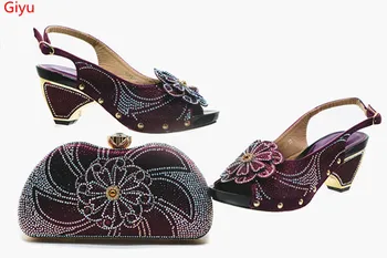 

new arrive Italian Shoe with Matching Bags African Shoe and Bag Set for Party In Women Italian Shoe with Bag! SSN1-14