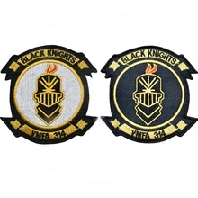 1 шт. VMFA-314 черные рыцари нашивки крюк армия МССБ США USMC Тактический военный боевой нарукавник для жилета ткань на заказ