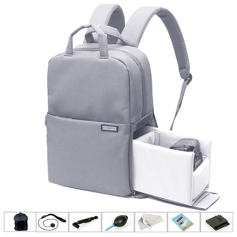 

Caden DSLR Camera Bag Waterproof Carmera Backpack Outdoor Wear-resistance for Nikon Canon with Rain Cover Casual Photo Backpack