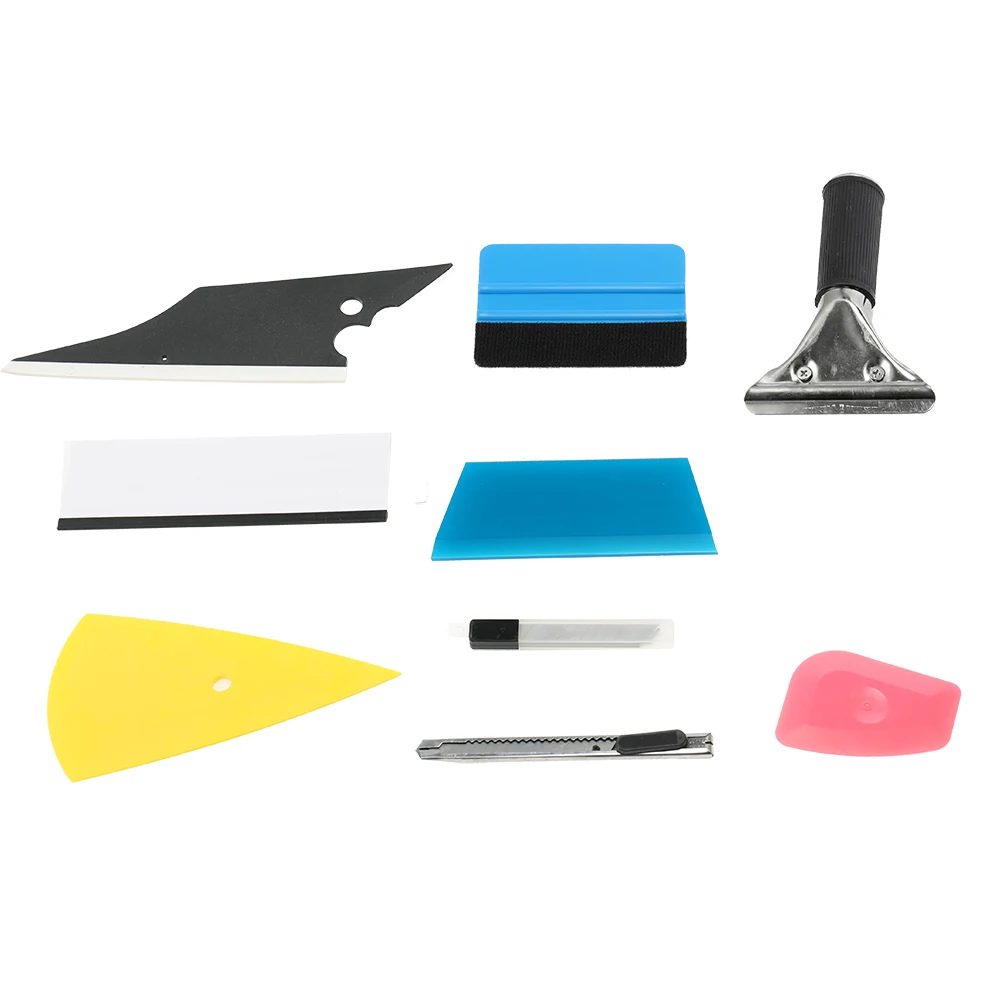 

8pcs Professional Car Window Tint Wrapping Film Set Tools of Vehicles Scratch-free Windshield Wiper Clean Scrapers Squeegees