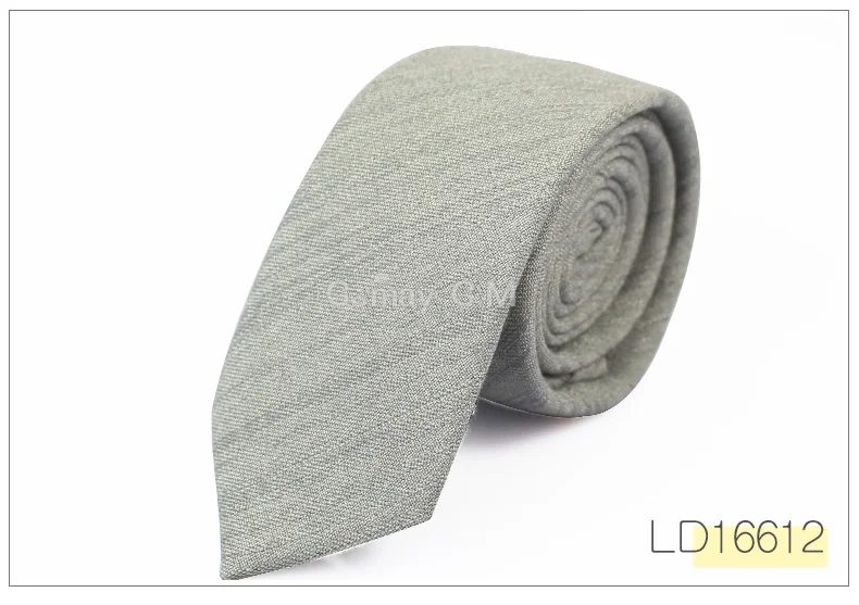 Fashion Casual Cotton Solid Mens Ties for Men 6CM Width Narrow Wedding Business Groons Necktie Fresh Neck Tie Neckwear - Цвет: LD16612
