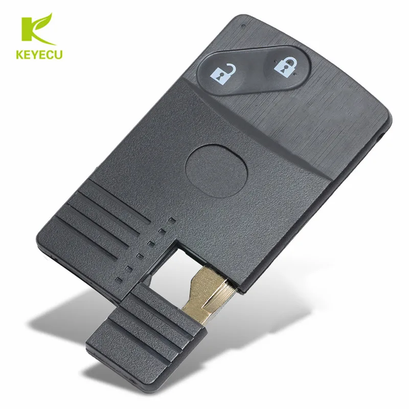 

KEYECU 3PCS Replacement Shell Smart Card Remote Key Shell for MAZDA 5 6 CX-7 CX-9 RX8 Miata 2 BTN With Insert Blade