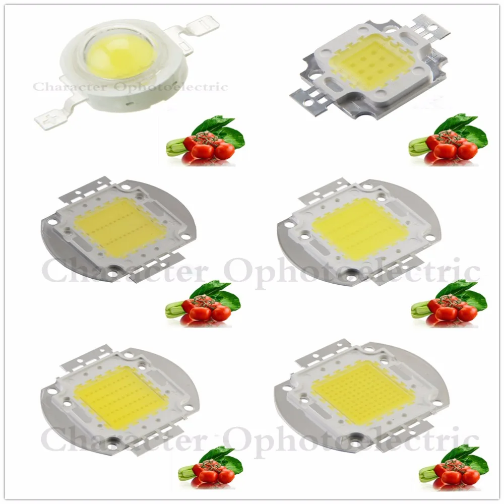 

3W 10W 20W 30W 50W 100W White Full Spectrum 385~730nm 1800LM- 9000LM 9-12V SMD LED Part For Plant Grow Light