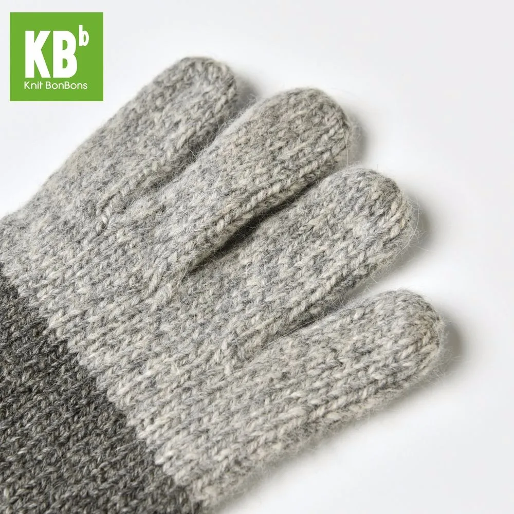 KBB Xmas Black Friday женские мужские удобные серые дизайнерские овечья шерсть вязаное изделие Pom зимние перчатки без пальцев цельные перчатки
