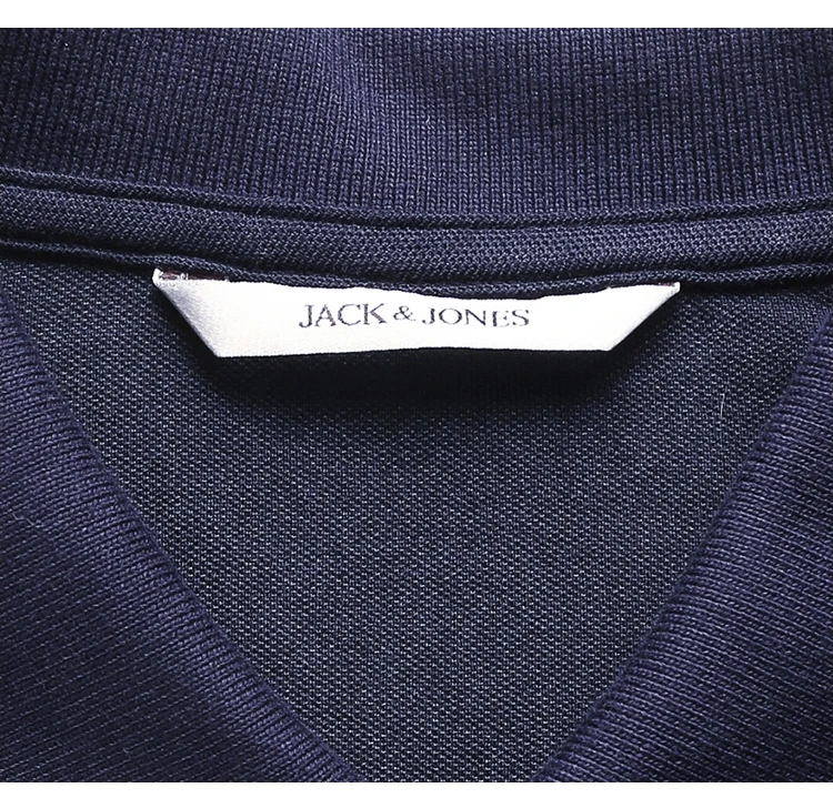 JackJones Мужская хлопчатобумажная трикотажная рубашка поло с коротким рукавом E | 219106510