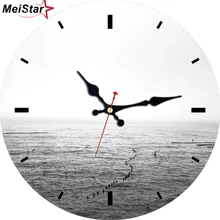 

MEISTAR Vintage Home Decoration Wall Clock Beautiful Scenery Design Silent Home Office Cafe Watch Home Decor Wall Clocks