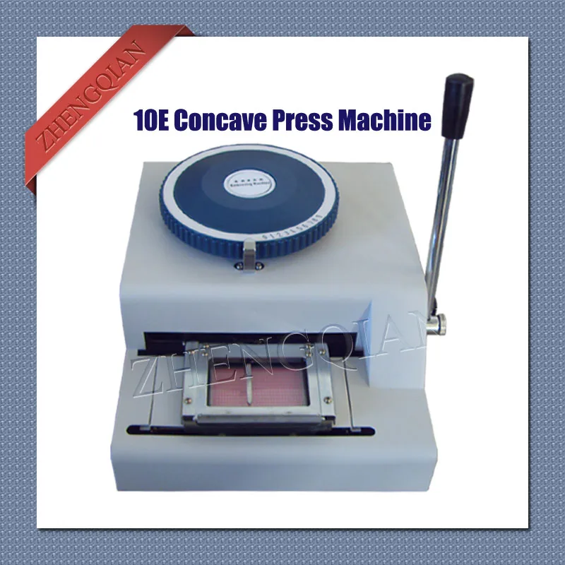 

Manual press pvc card embosser printer machine with concave function 10E 0~9 code