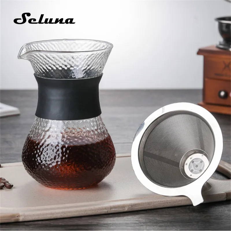 Buy Glass Coffee Kettle with Stainless Steel Filter