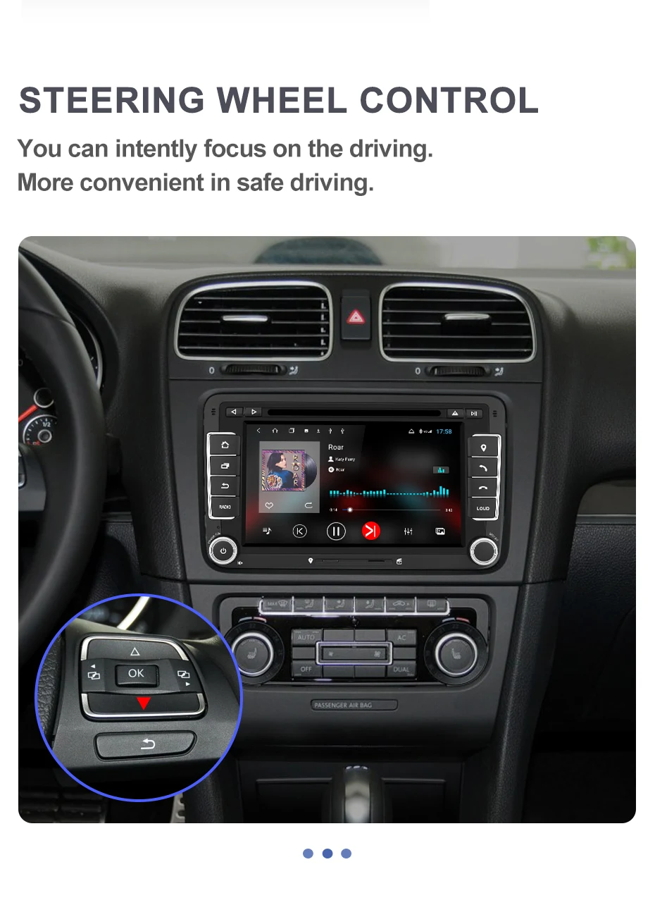 Excellent Isudar H53 Car Multimedia 2 Din Auto Radio GPS Android 4G For VW/Volkswagen/POLO/Golf/Skoda/Octavia/Seat/Leon RAM 4GB DVD Player 20