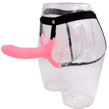 Full Silicone Strappy Hollow Penis Extender Strapon Dildo Silicone Strap on Dildo with Harness Kit Sex Toys for Men No Vibration 4