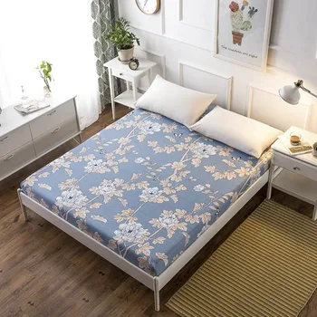 

Bed Sheet Without Pillowcase Pink Flower Printed Bed Linen Queen Size Mattress Covers Fitted Sheet Sets With Elastic For King