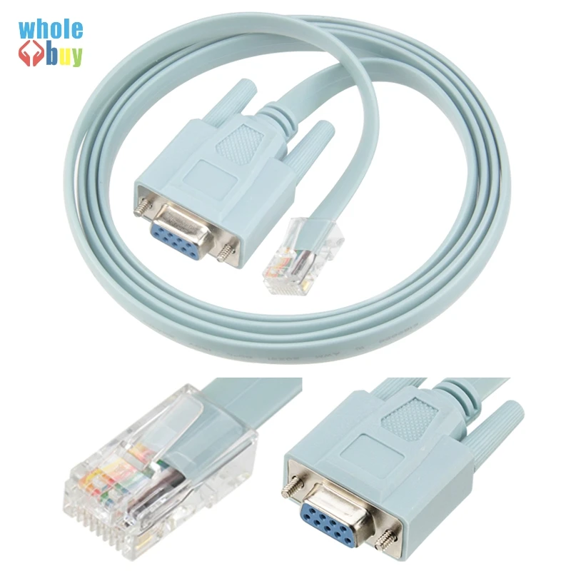 Cat5e RJ45 CAT6 для RS232 DB9 консоли Ethernet Кабель-адаптер для маршрутизатор сети Z09 Прямая поставка 300 шт./лот