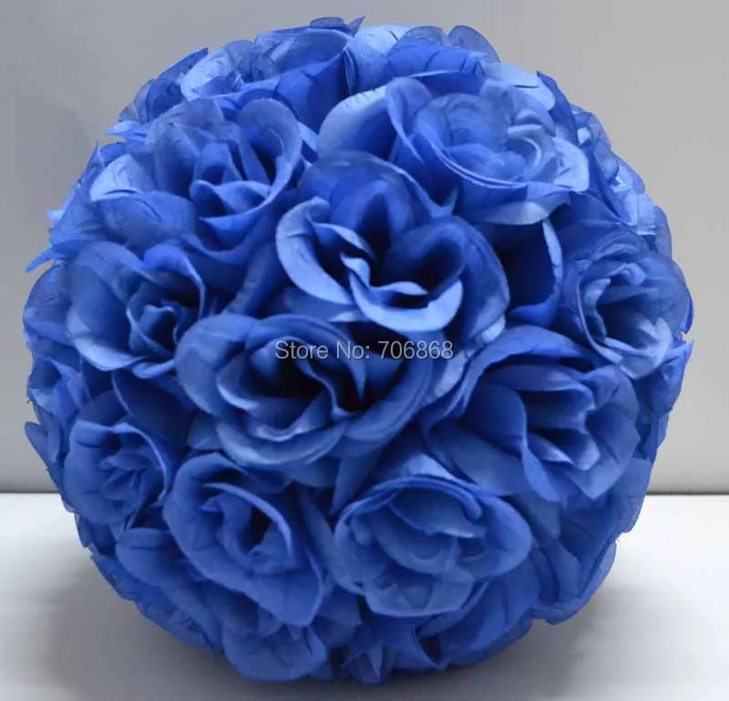 Королевский синий цвет свадебные целование шар Шелковый канделябр искусственный шелк канделябр 30 см